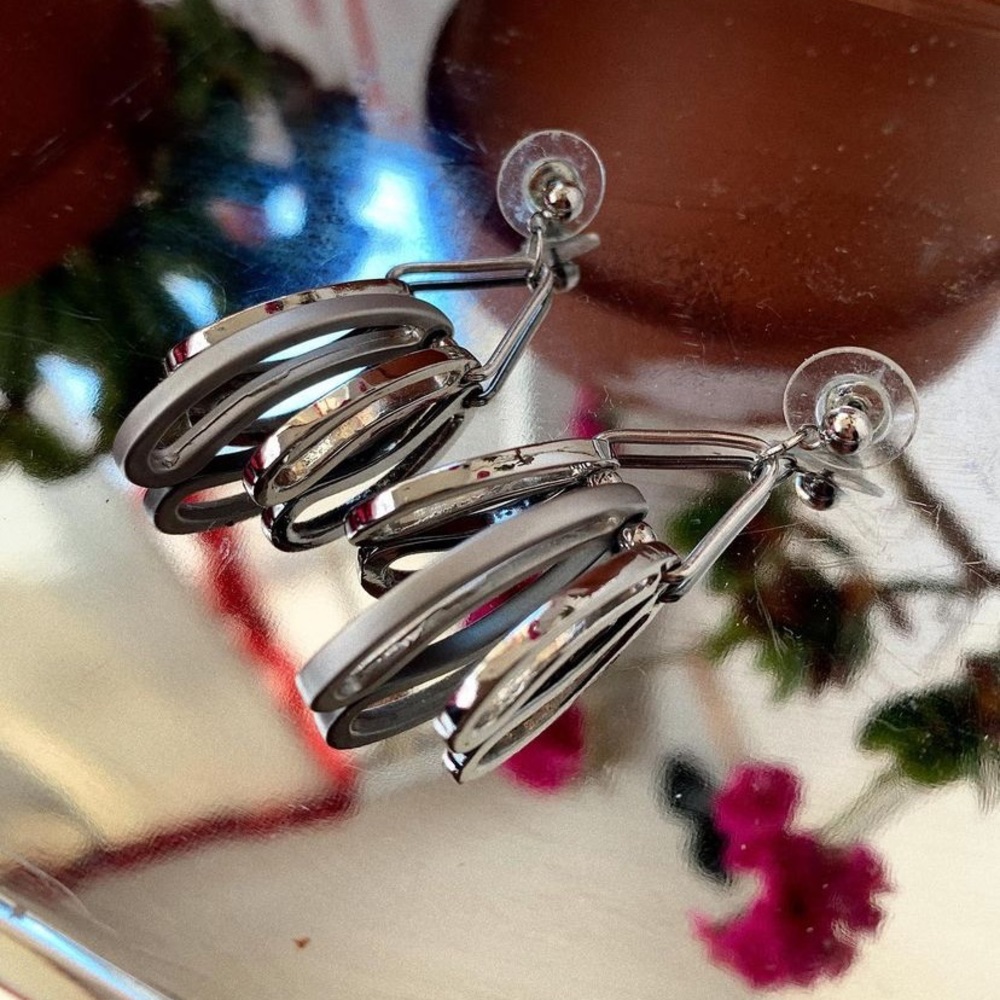 “Geometry?” Earrings - Picture 2 of 2